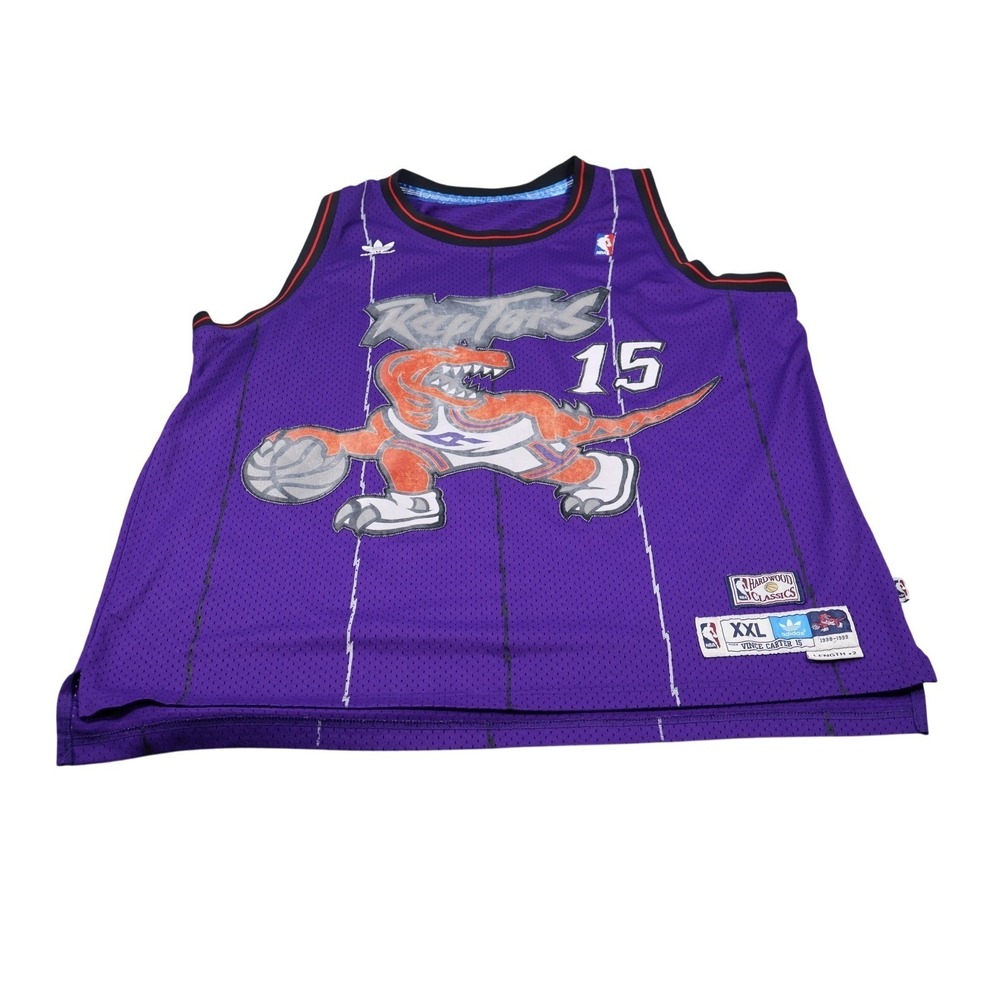 Toronto Raptors Jersey Mens 2XL Purple NBA‎ Basketball Vince Carter Adidas